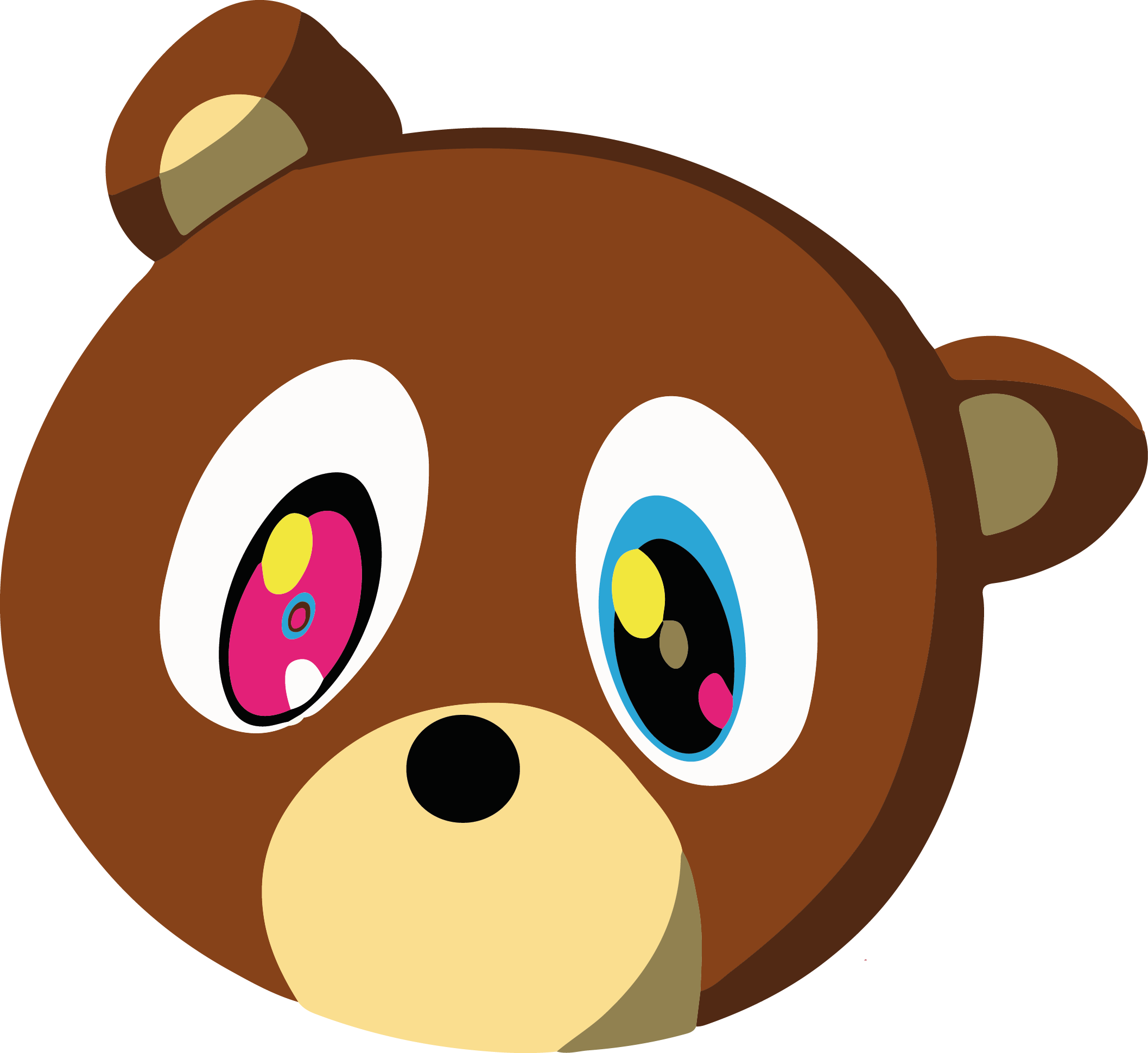 Download PNG image - Brown Bear Face PNG 
