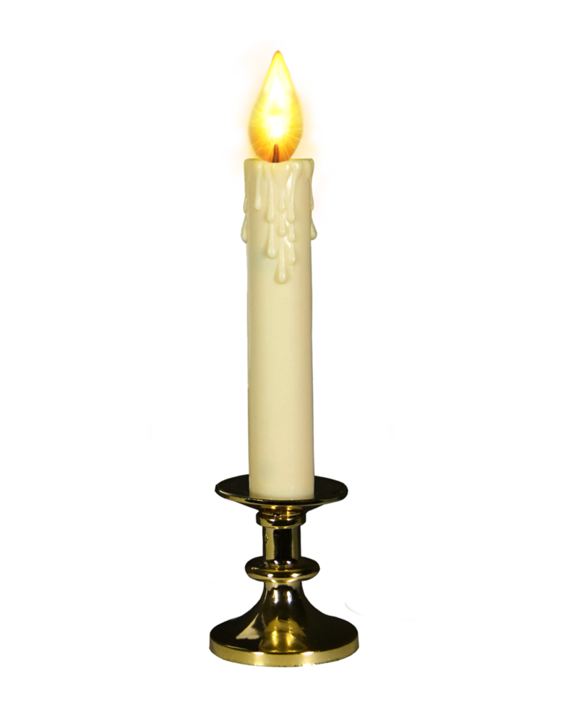 Download PNG image - Burning Candlestick PNG File 