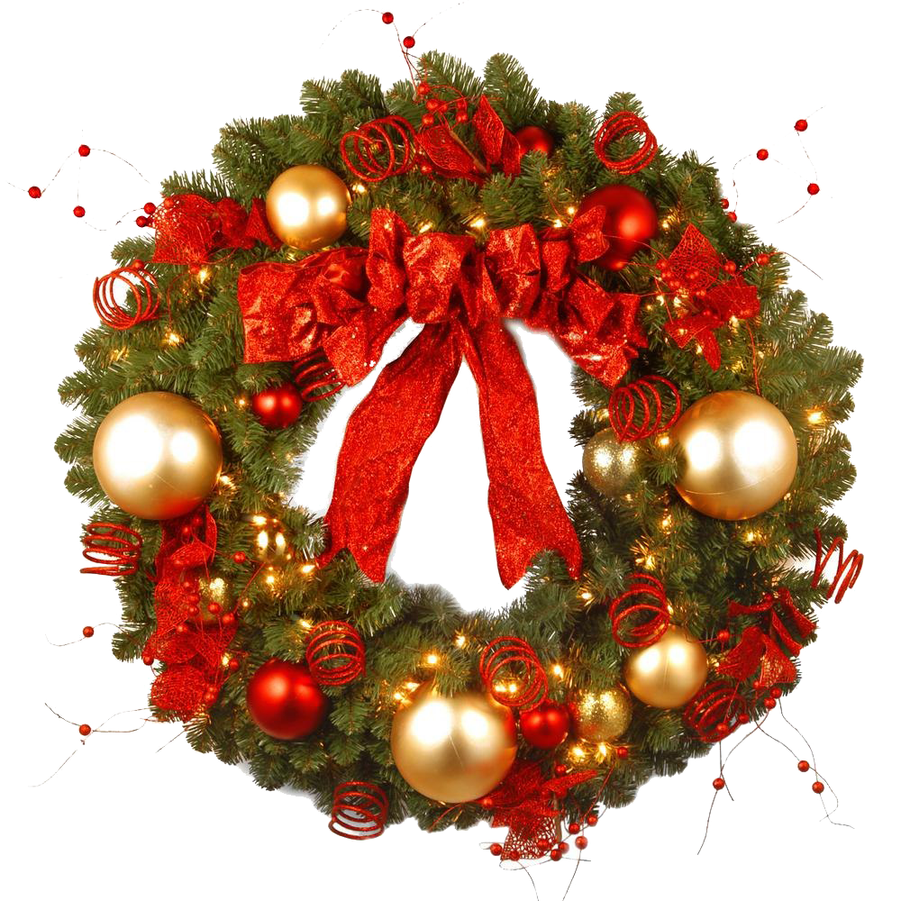 Download PNG image - Red Christmas Wreath PNG HD 