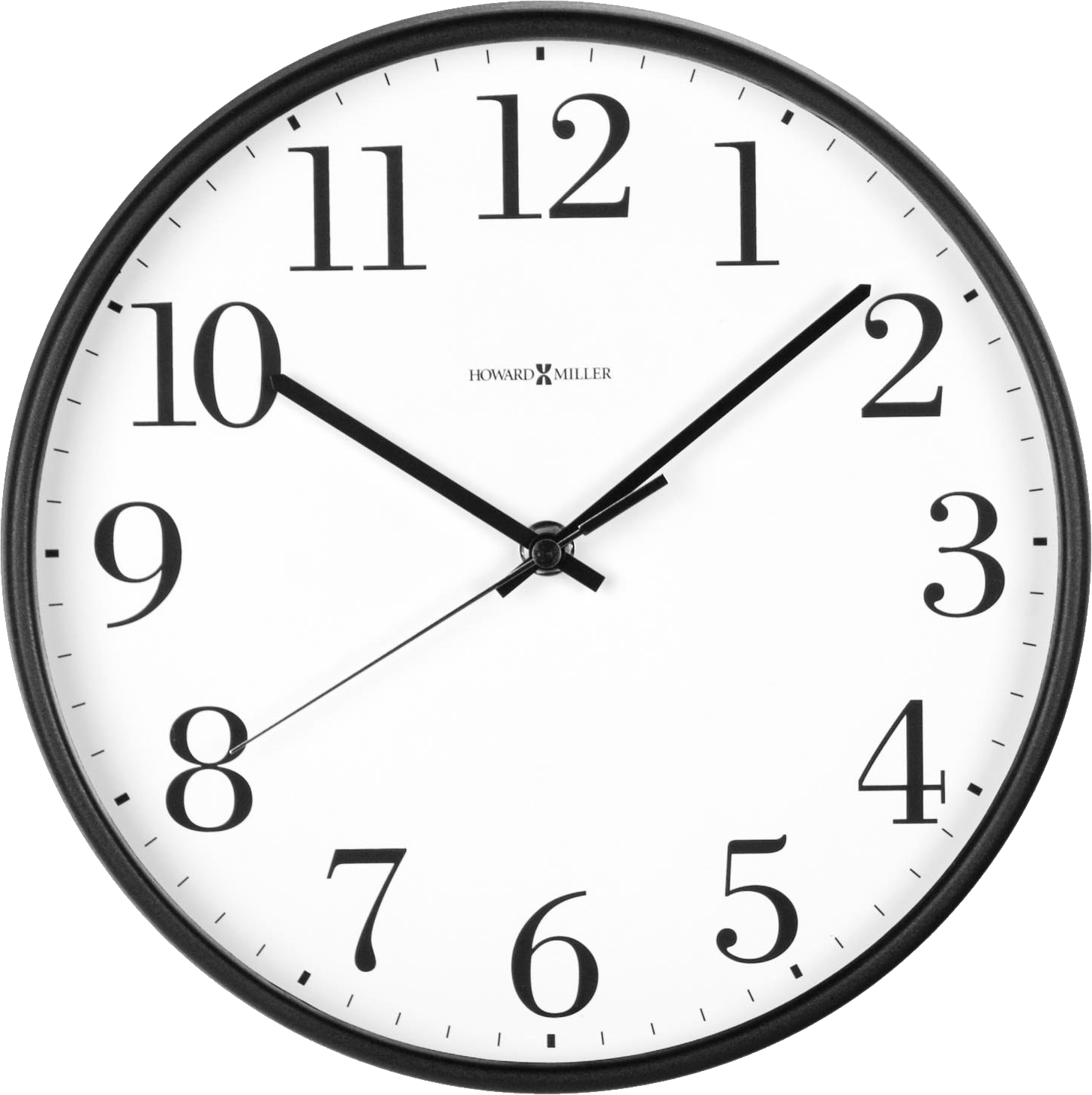 Download PNG image - Round Black Wall Clock Transparent PNG 