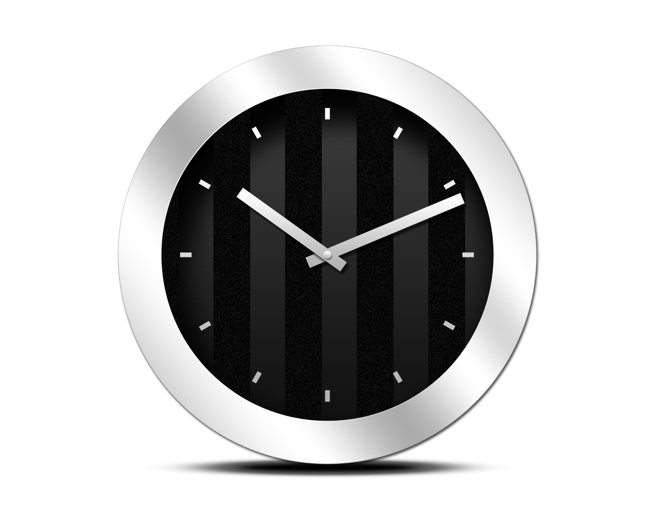Download PNG image - Small Black Wall Clock Transparent PNG 
