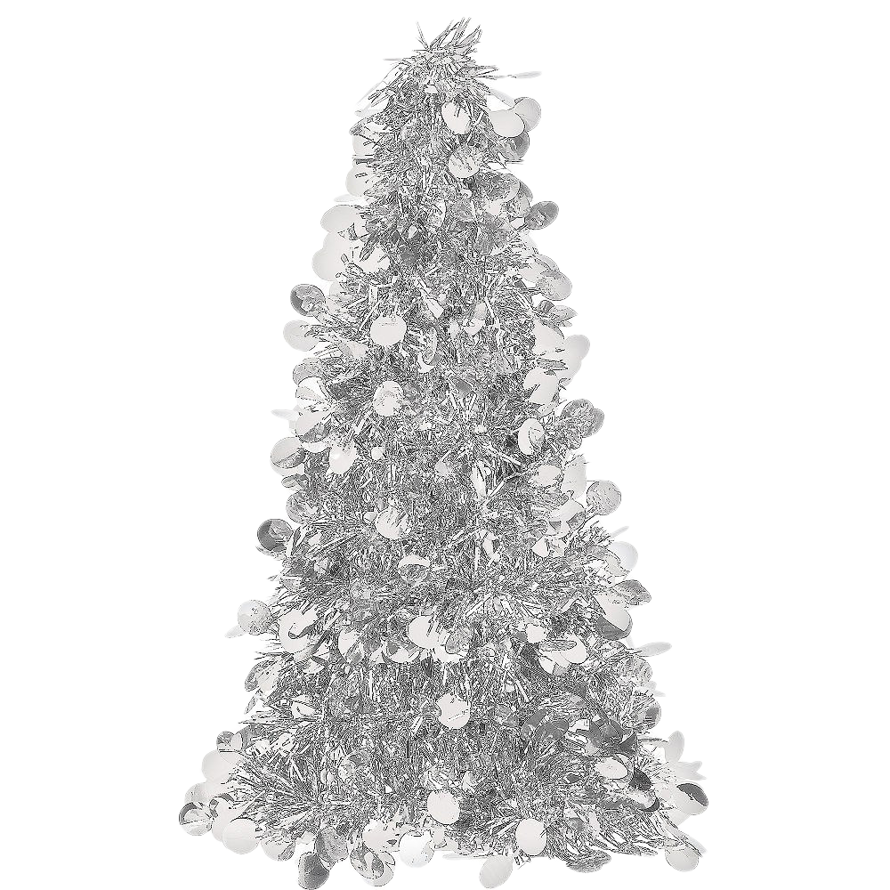 Download PNG image - Tinsel Christmas Tree PNG Clipart 