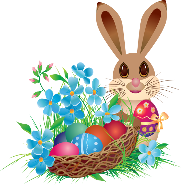Download PNG image - Vector Easter Egg Basket Transparent Background 