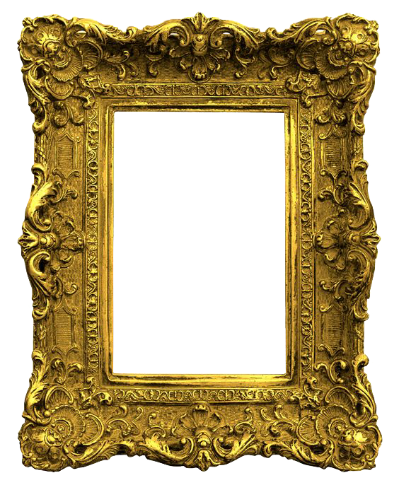 Download PNG image - Wedding Golden Frame Transparent Background 