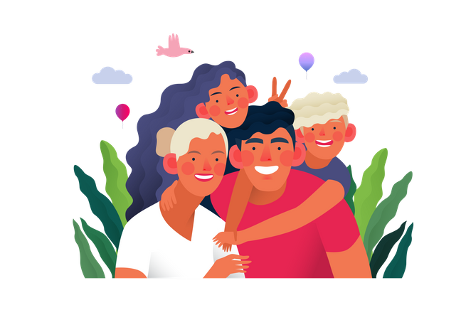 Download PNG image - Happy Family Vector PNG Isolated HD 