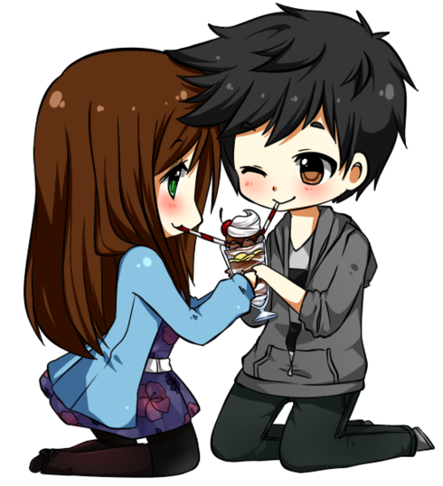 Download PNG image - High School Anime Couple PNG Pic 
