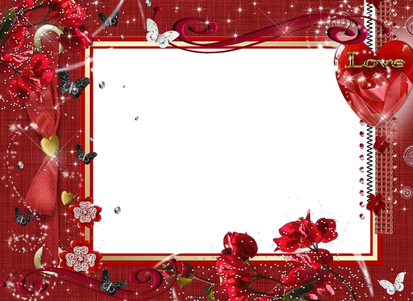 Download PNG image - Love Romantic Frame PNG Photos 