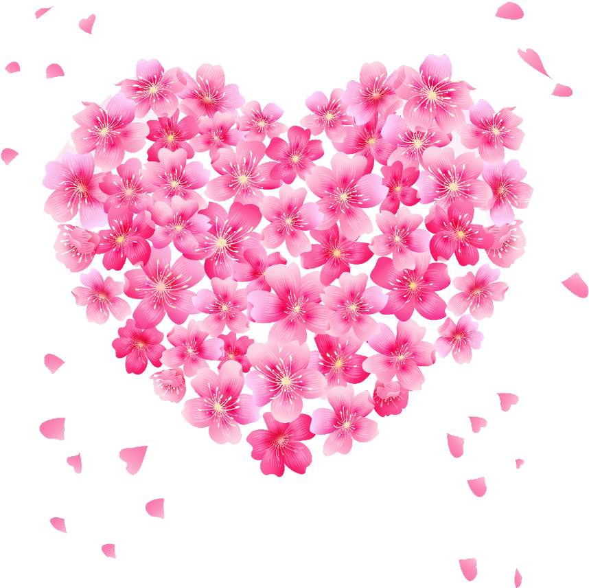 Download PNG image - Love Vector Flower Heart PNG Photos 