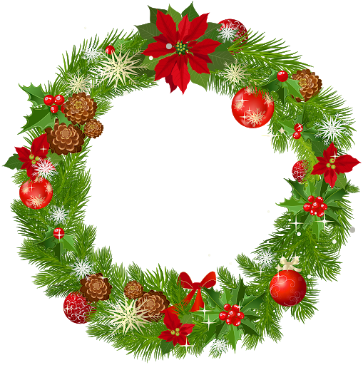 Download PNG image - Watercolor Christmas Wreath PNG Image 
