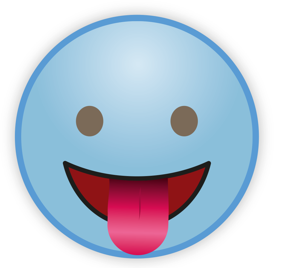 Download PNG image - Cute Sky Blue Emoji Transparent PNG 
