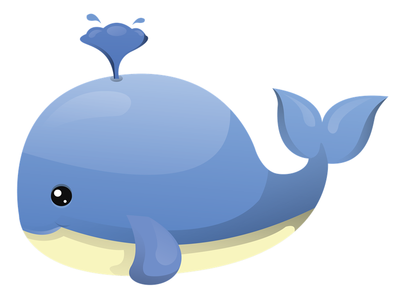 Download PNG image - Cute Whale Transparent PNG 