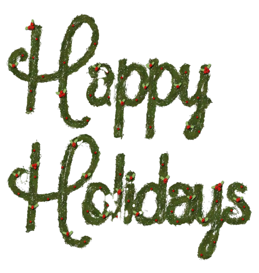 Download PNG image - Glitter Happy Holidays PNG Image 