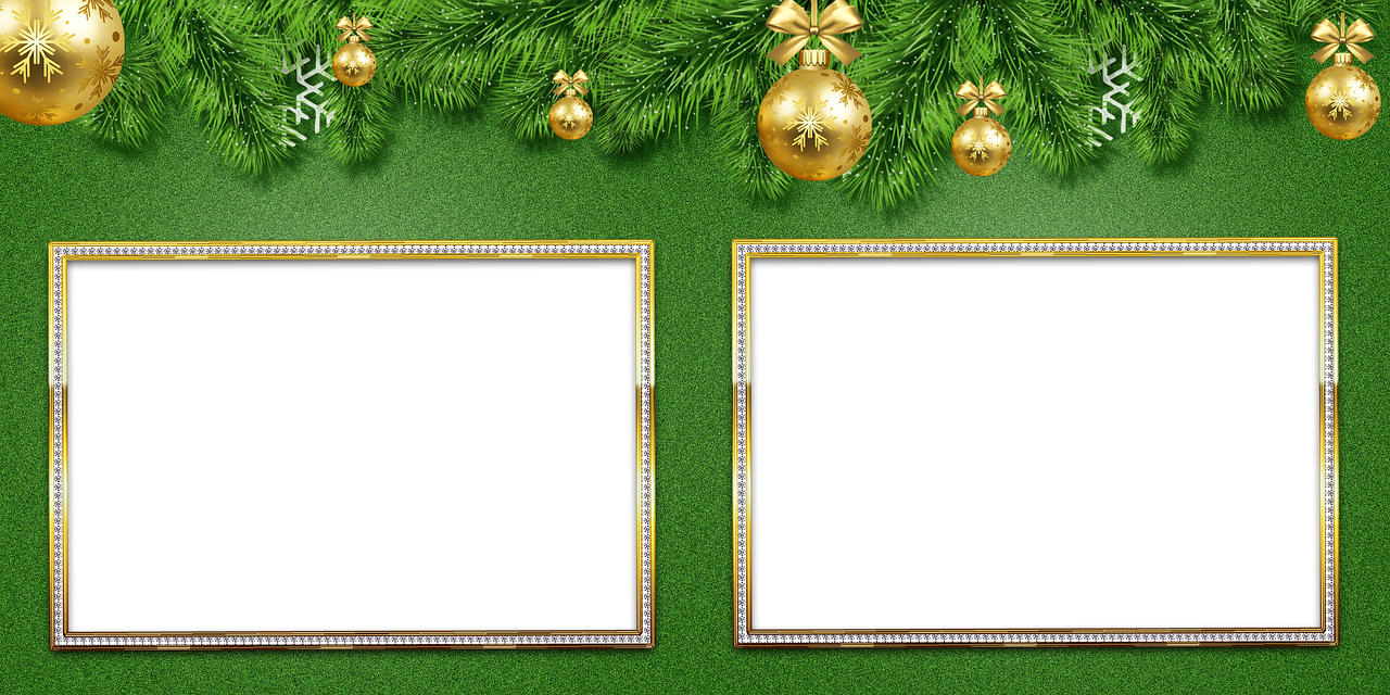 Download PNG image - Green Christmas Frame PNG HD 