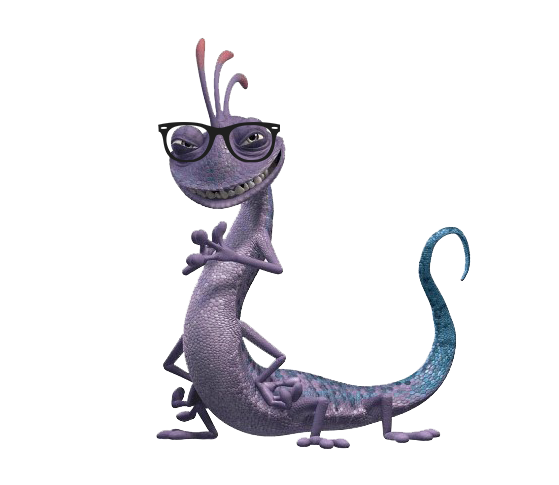Download PNG image - Monsters Inc Purple Lizard With Glasses PNG Download Image 