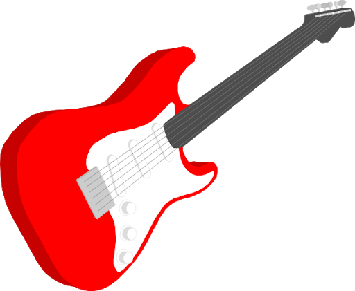 Download PNG image - Red Electric Guitar Vector PNG HD 