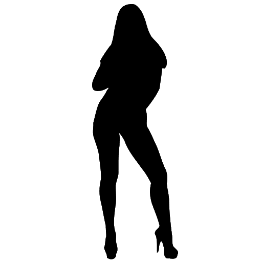 Download PNG image - Silhouette Girl Standing Vector High Heels Transparent PNG 