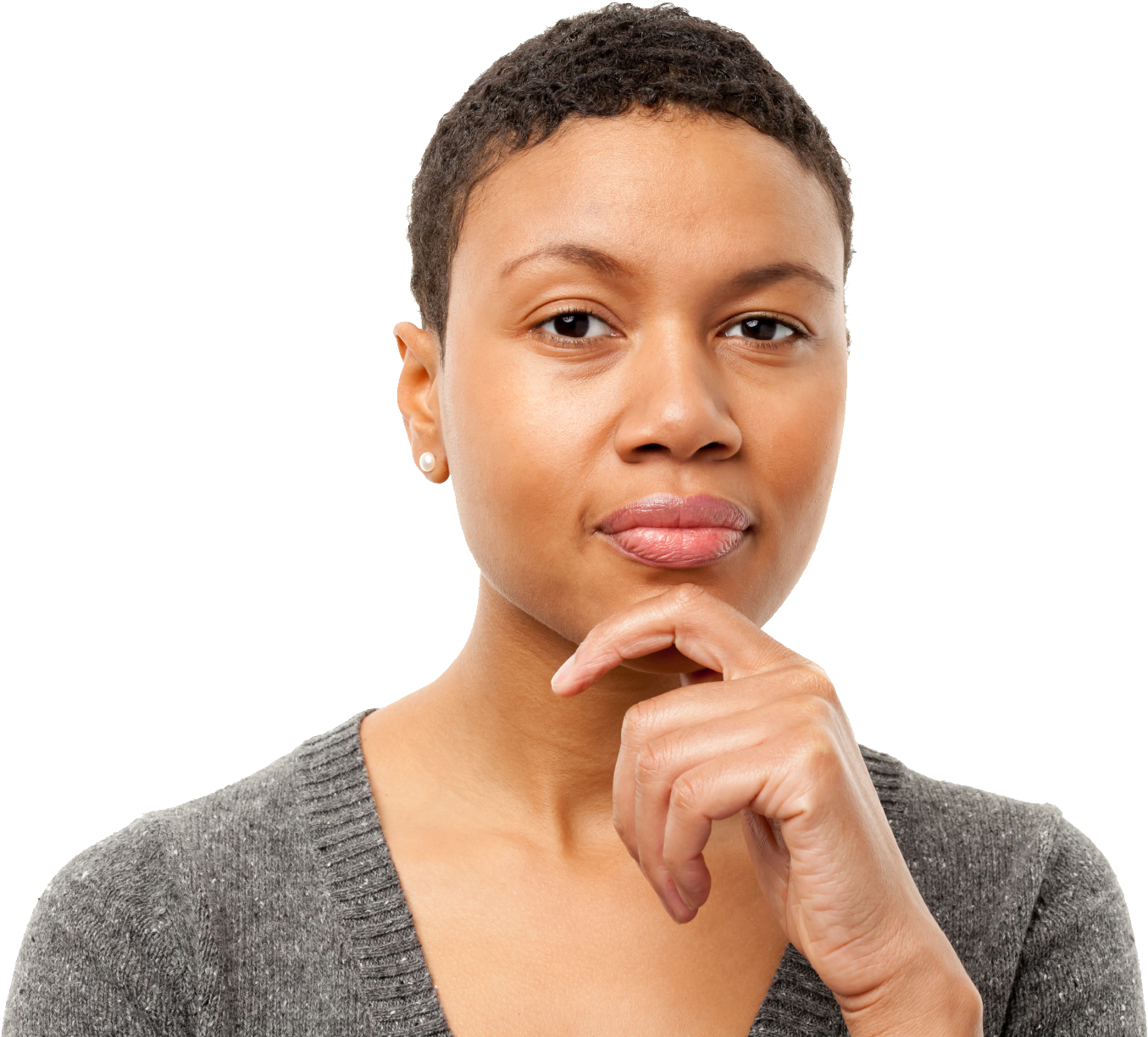 Download PNG image - Thinking Woman PNG Transparent Image 