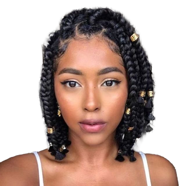 Download PNG image - Braids Hairstyle Background PNG 