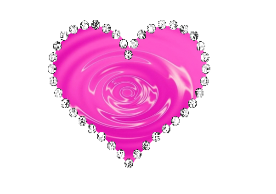Download PNG image - Pink Diamond Heart Transparent Background 
