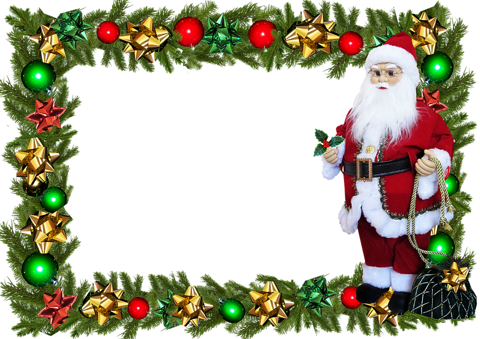 Download PNG image - Santa Christmas Frame PNG Transparent Image 