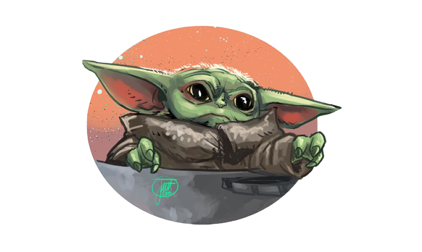 Download PNG image - Star Wars Cute Baby Yoda PNG File 