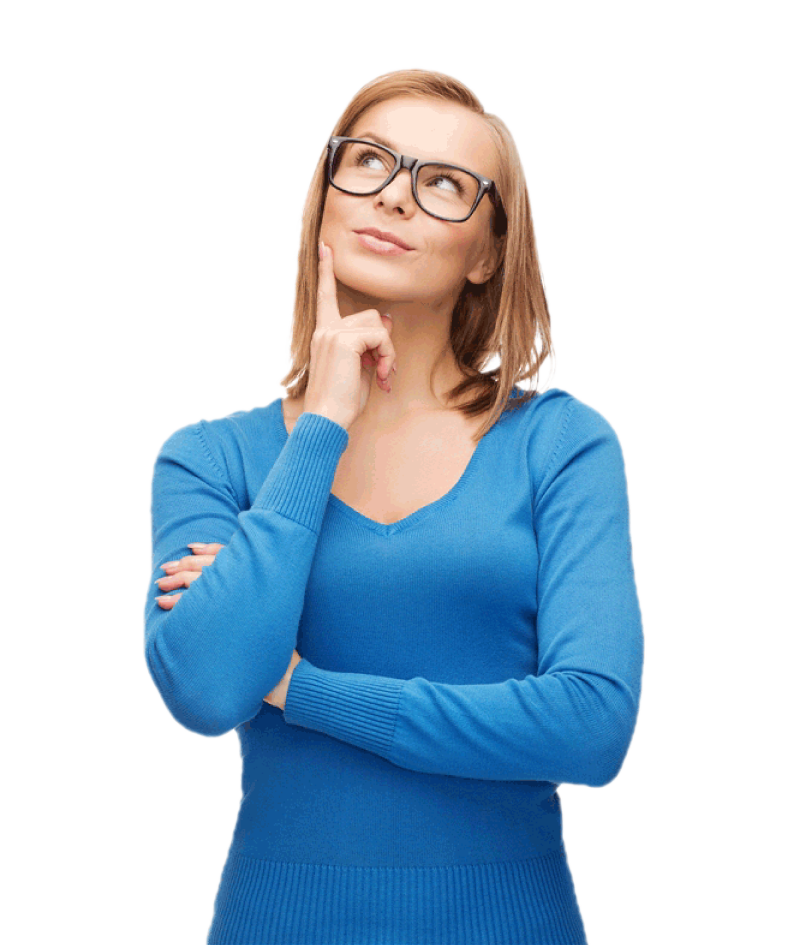 Download PNG image - Thinking Girl PNG Picture 