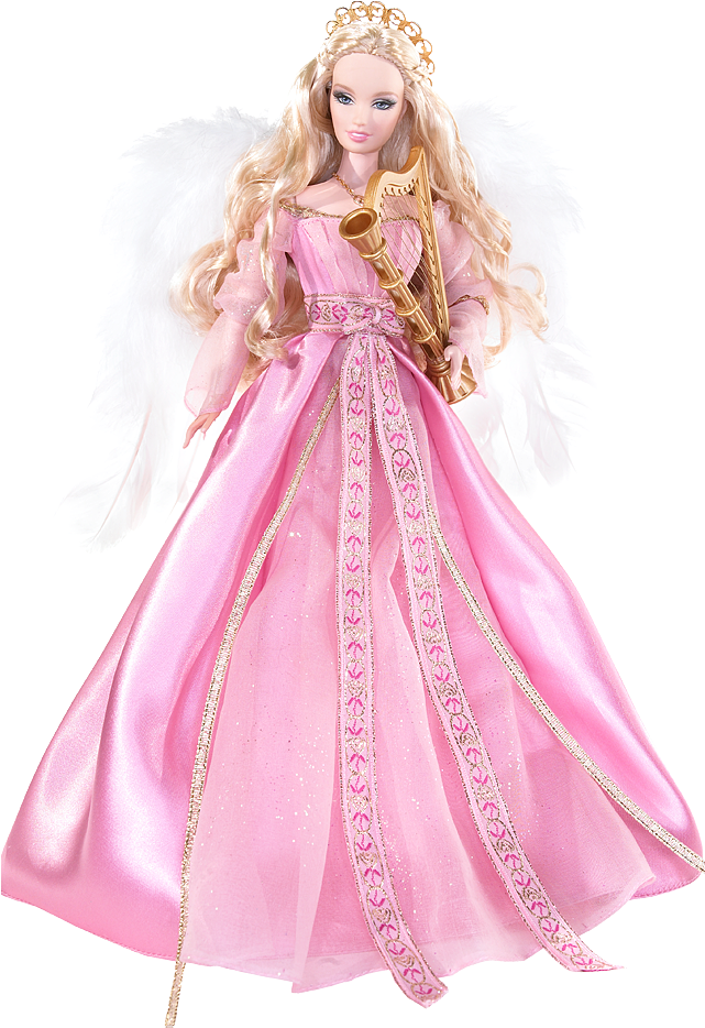 Download PNG image - Barbie Doll Pink Gown PNG 