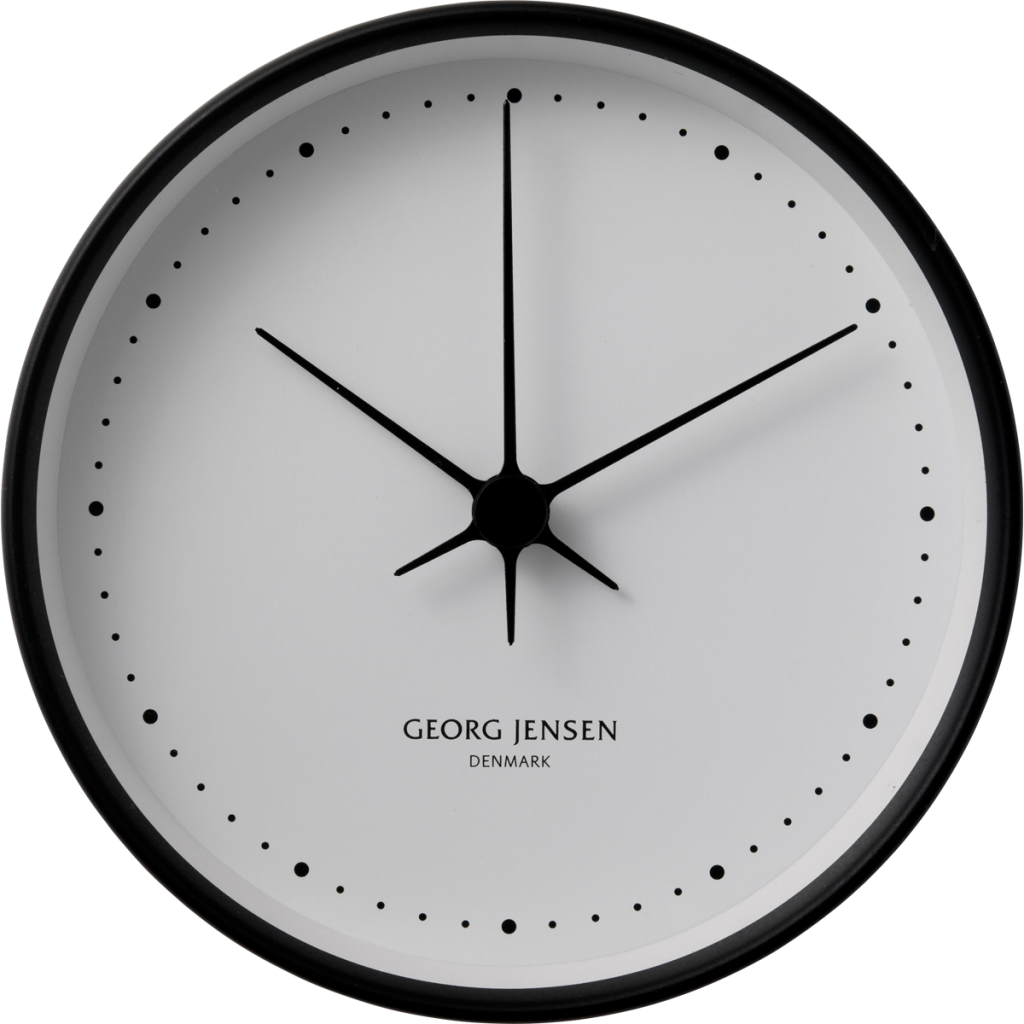 Download PNG image - Black Wall Clock George Jensen PNG 
