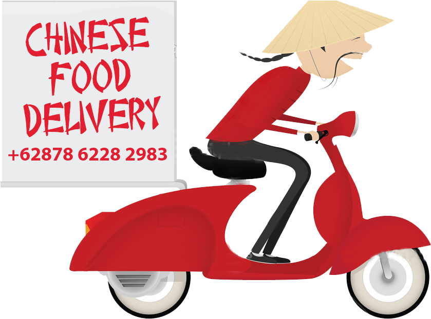 Download PNG image - Food Delivery Scooter PNG 