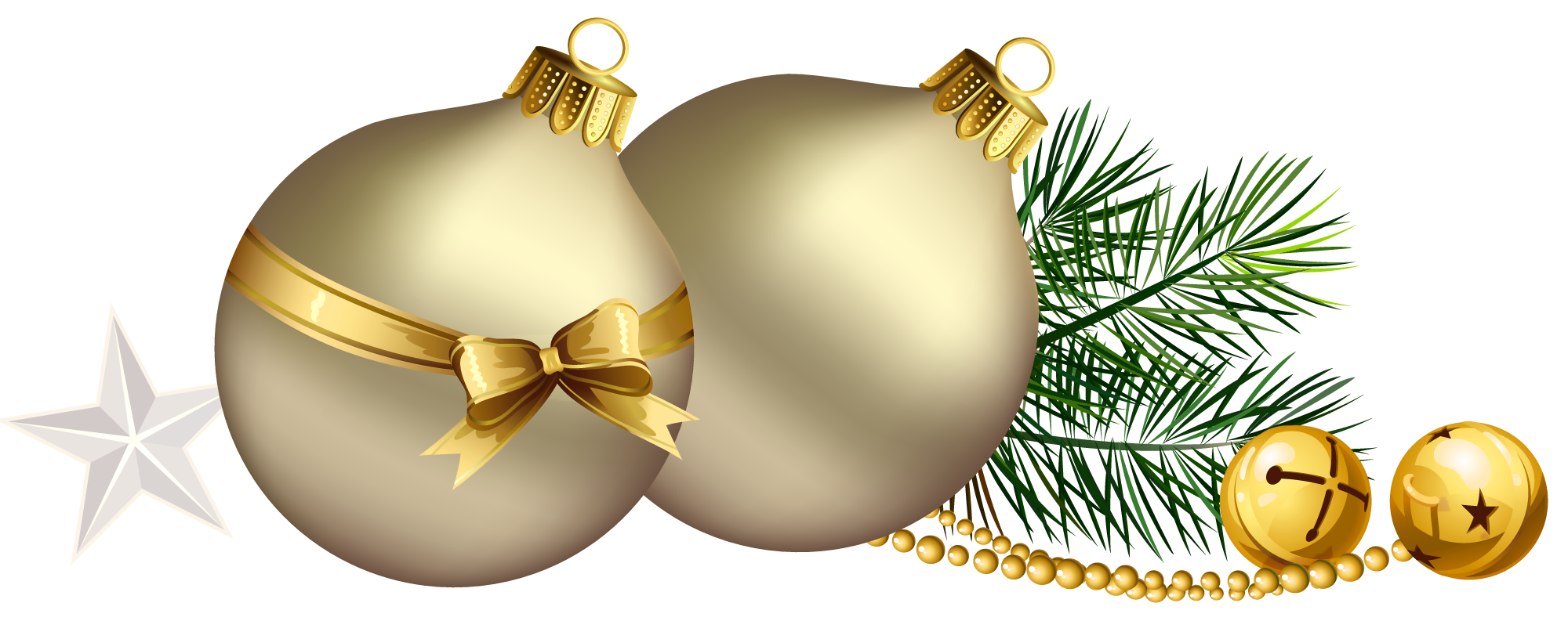 Download PNG image - Gold Christmas Bauble PNG Background Image 