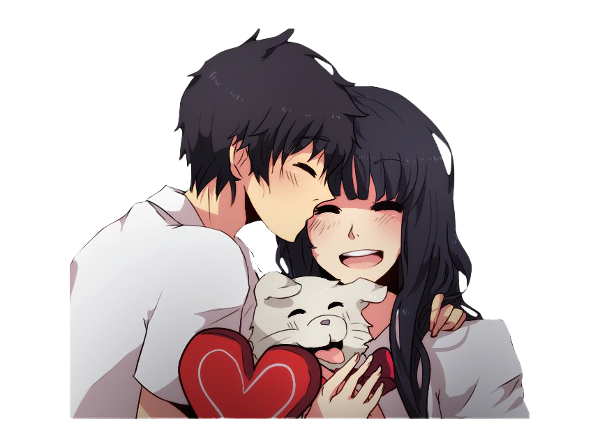 Download PNG image - High School Anime Couple PNG Transparent Picture 