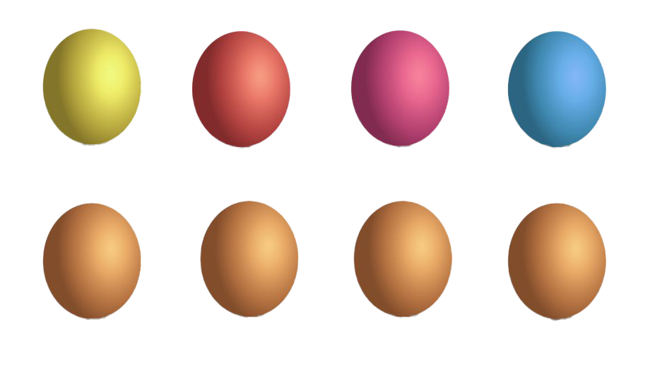 Download PNG image - Plain Colorful Easter Egg PNG Clipart 