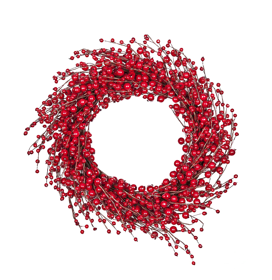 Download PNG image - Red Christmas Wreath PNG Picture 