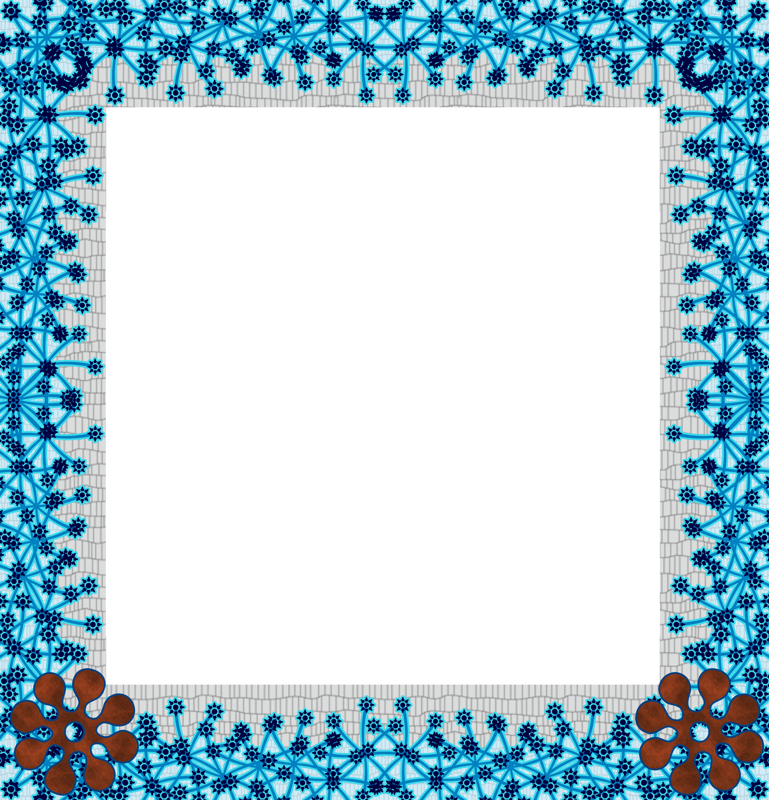 Download PNG image - Square Teal Frame PNG Photos 