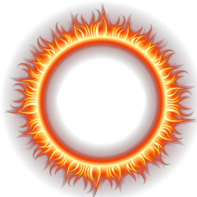 Download PNG image - Vector Fire Flame Circle Transparent PNG 