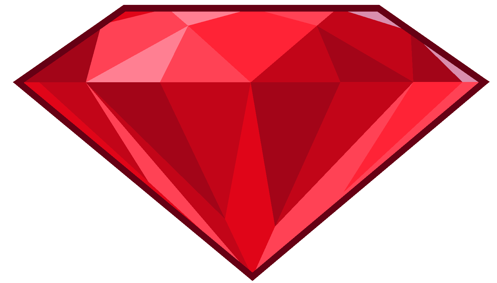 Download PNG image - Vector Ruby Gemstone PNG Image 