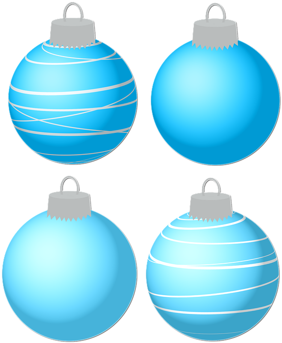 Download PNG image - Blue Christmas Bauble PNG Transparent Picture 