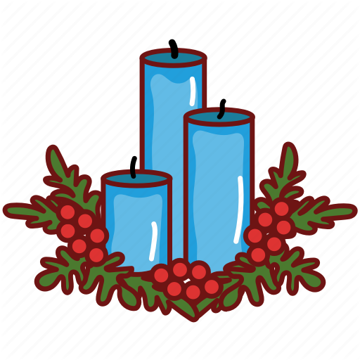 Download PNG image - Blue Christmas Candle PNG Transparent Image 