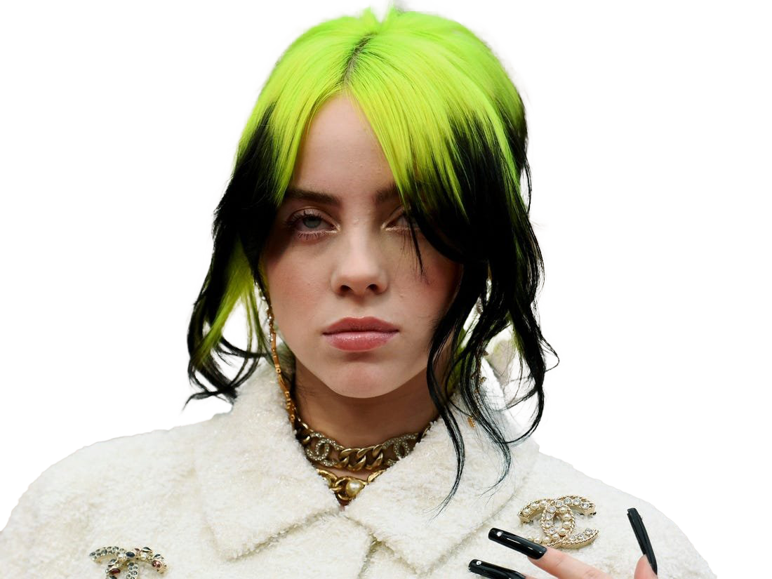 Download PNG image - Green Hair Billie Eilish PNG Clipart 