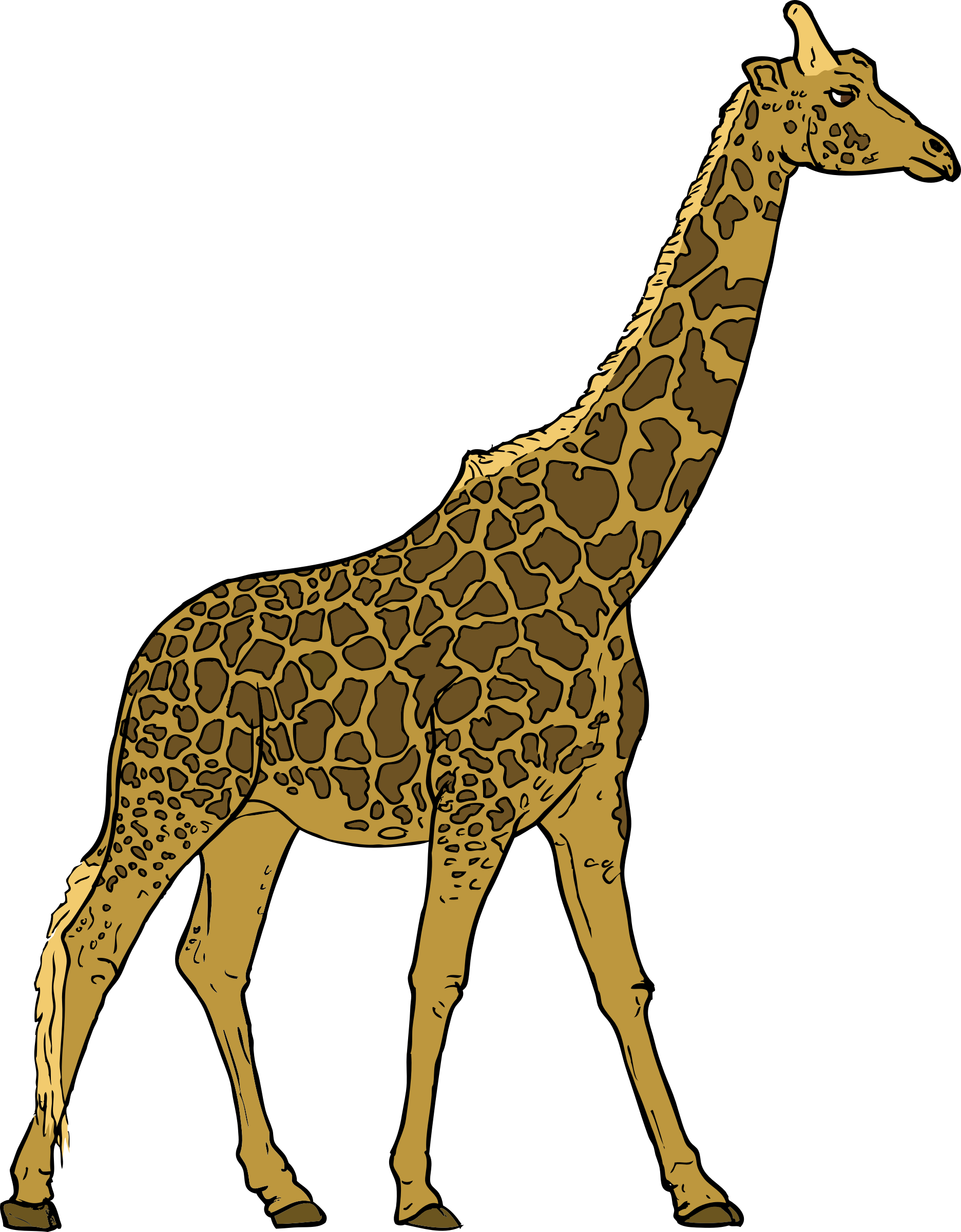 Download PNG image - Small Vector Giraffe PNG File 
