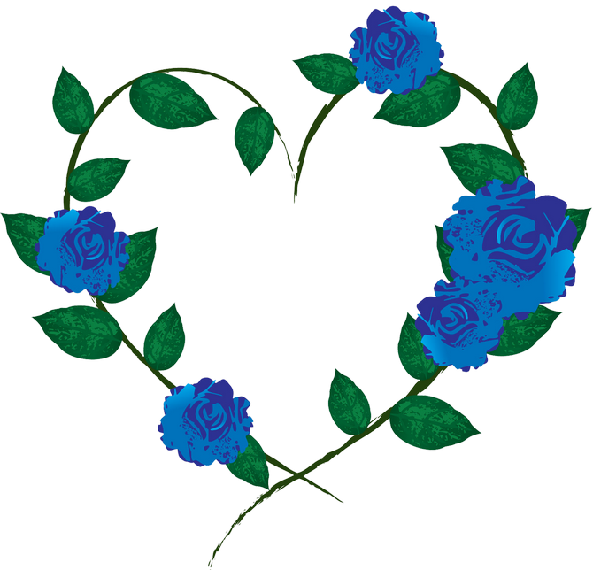 Download PNG image - Vector Flower Heart PNG Clipart 