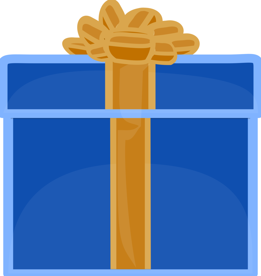 Download PNG image - Blue Christmas Gift PNG File 