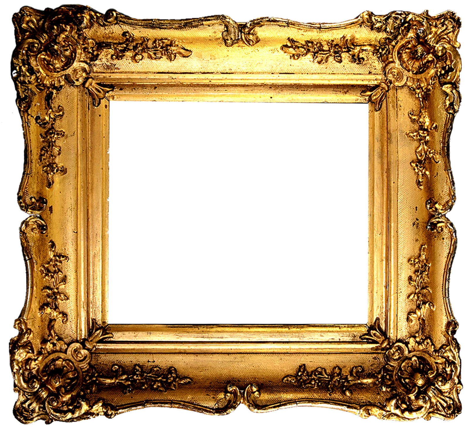 Download PNG image - Gold Antique Frame PNG Image 
