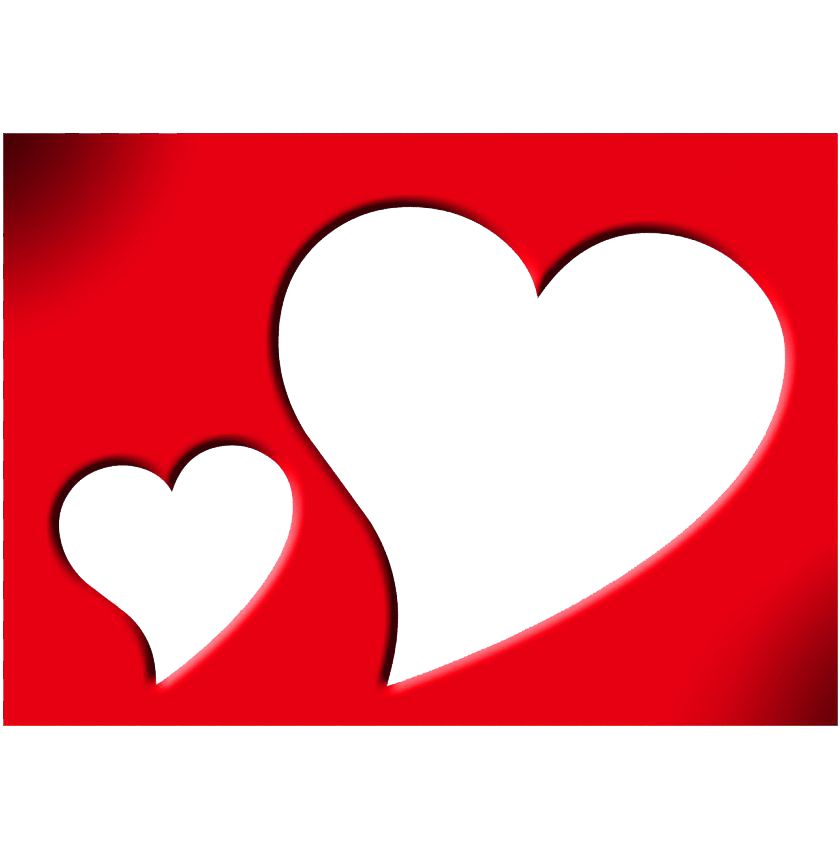 Download PNG image - Heart Valentine Frame PNG Free Download 