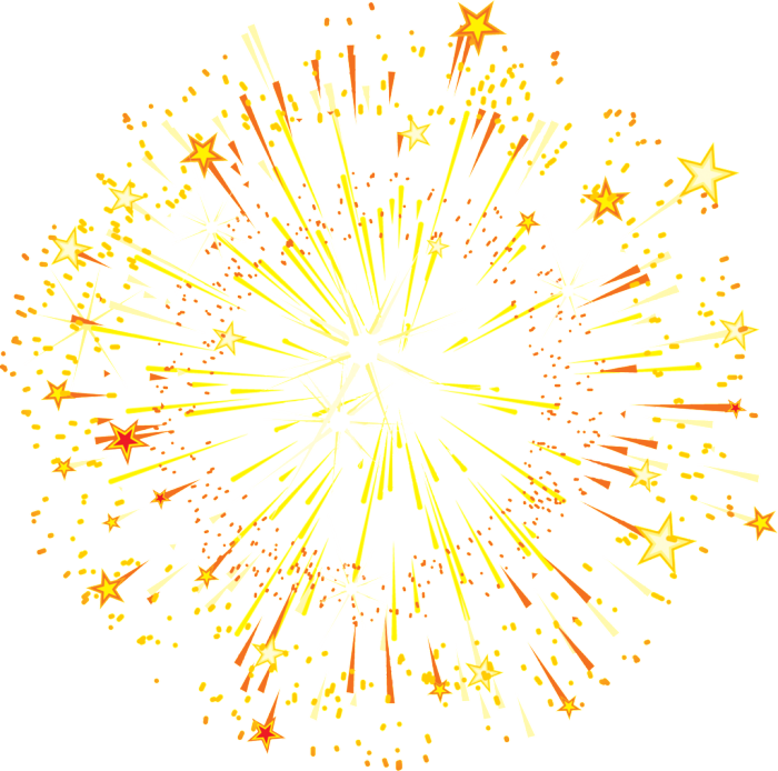 Download PNG image - Sparkle Gold Fireworks PNG Clipart 