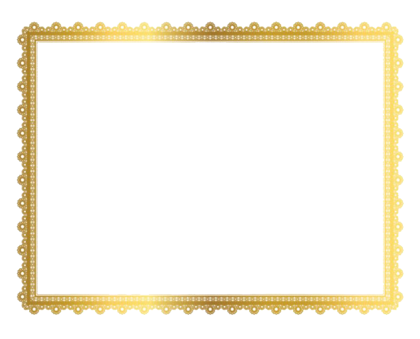 Download PNG image - Square Golden Frame Border PNG Clipart 