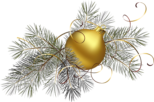Download PNG image - Gold Christmas Ornaments PNG Image 