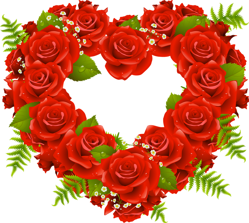 Download PNG image - Heart Rose PNG Transparent Image 