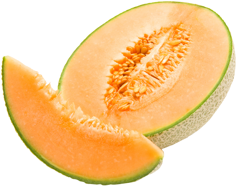 Download PNG image - Organic Cantaloupe Slices PNG File 
