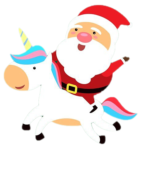 Download PNG image - Santa On Unicorn PNG Transparent Image 
